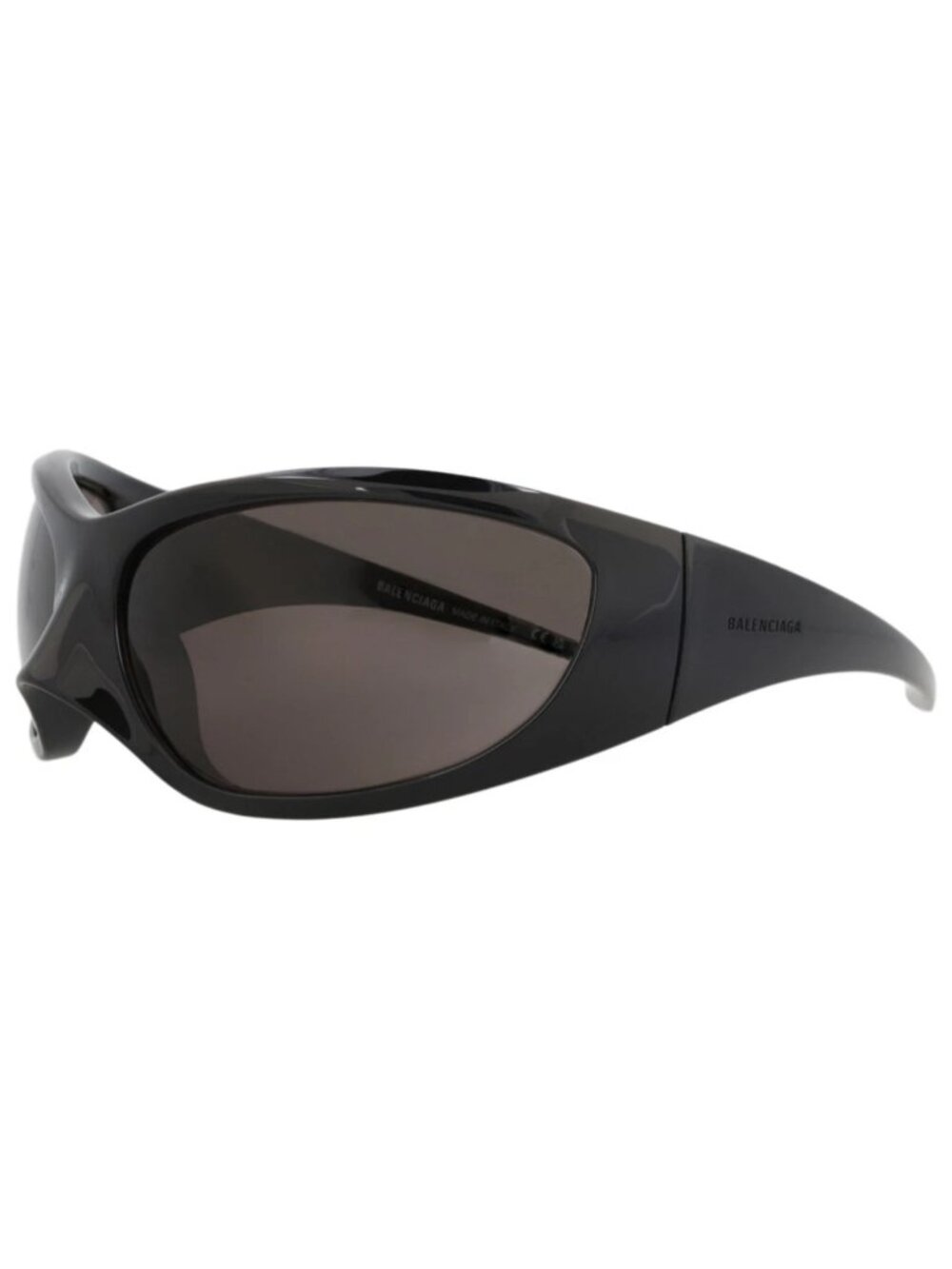 New Balenciaga Women's Sunglasses Shield Wrap Bio Injection Frame Black Black